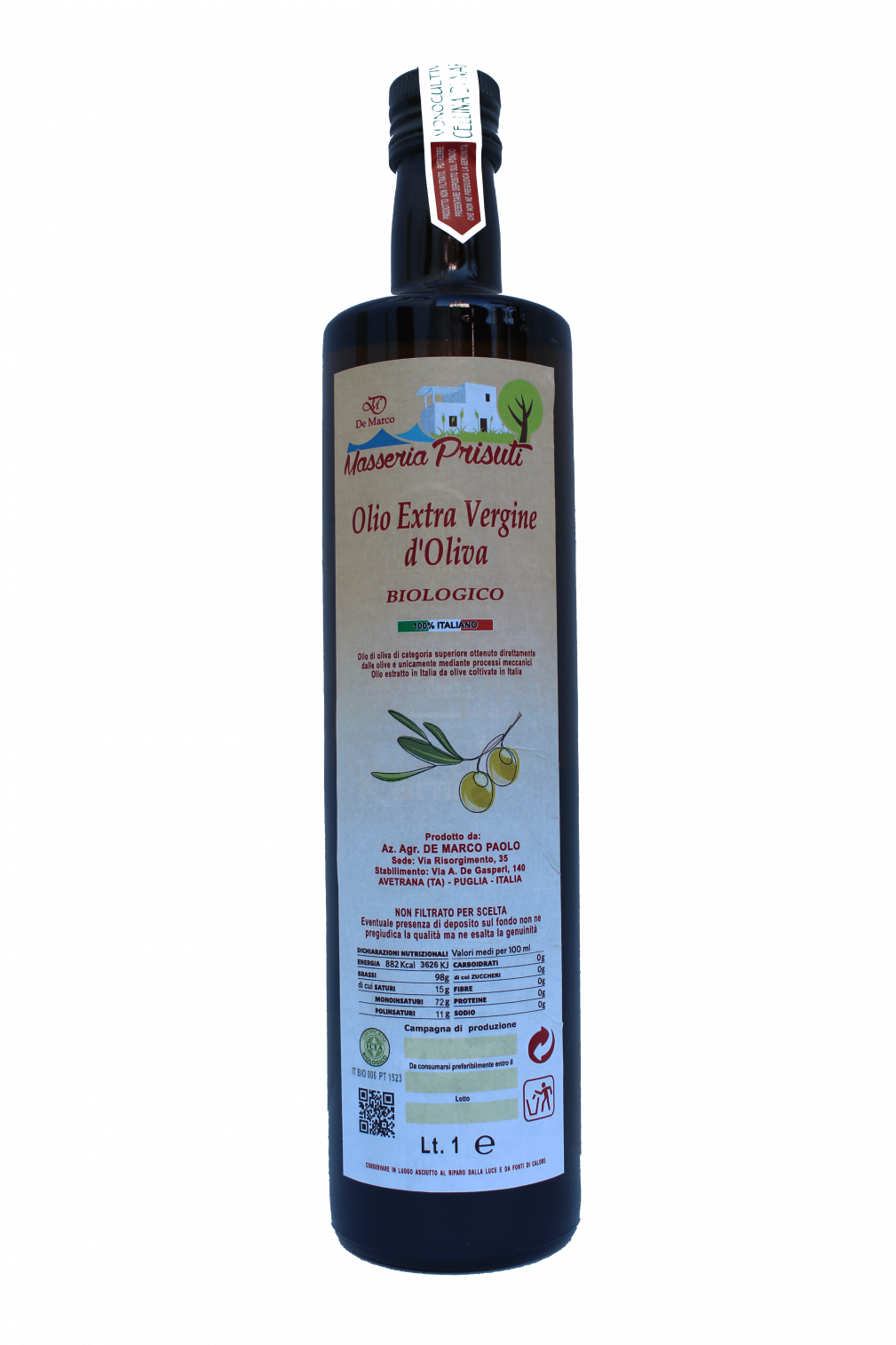 Olio Extra Vergine di Oliva biologico